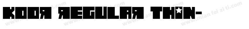 Koor Regular Thin字体转换